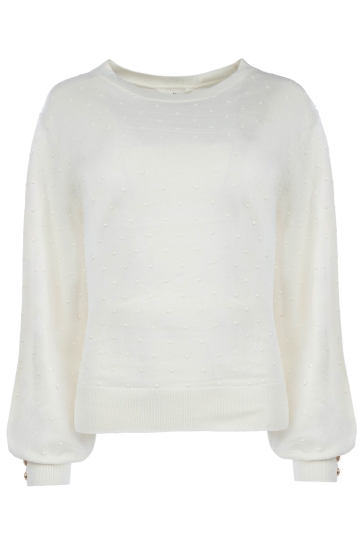 NED Trui BERLE LS RMB BREI 26W1 U106 37 Ecru