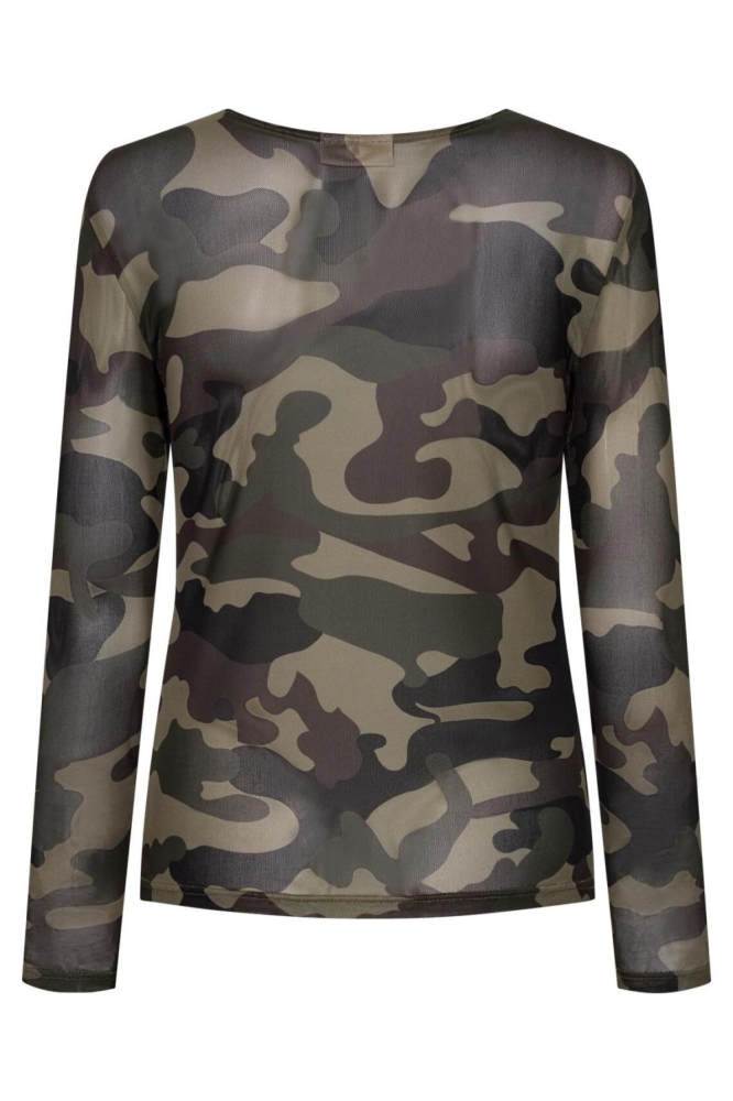 Freequent groene dames top | Achteraanzicht