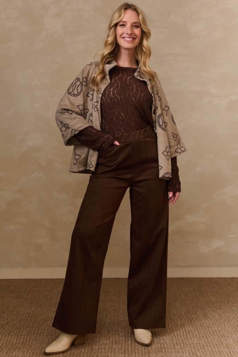 FOS Amsterdam bruine dames top | Model