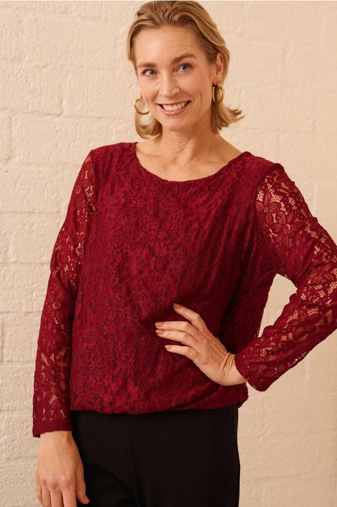 FOS Amsterdam bordeaux dames t-shirt | 