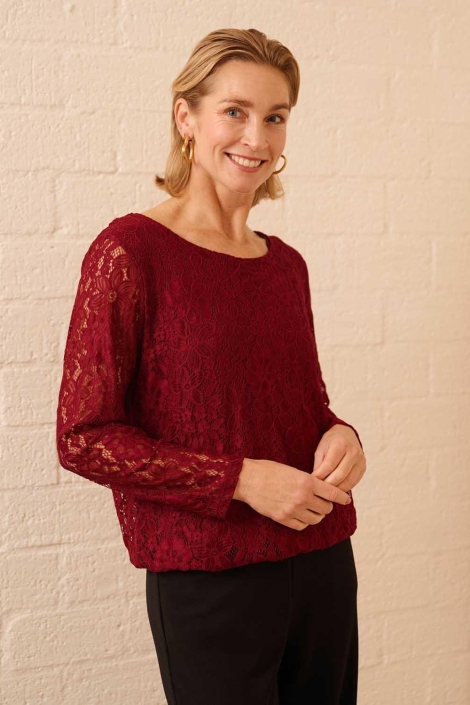 FOS Amsterdam bordeaux dames t-shirt | 