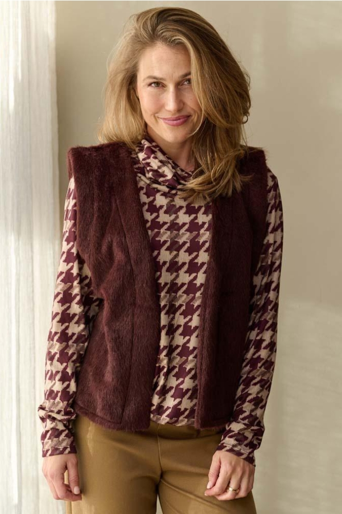 FOS Amsterdam bordeaux dames top | Model