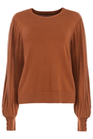 NED Trui BERLE LS RMB BREI 26W1 U106 37 Coconut Shell