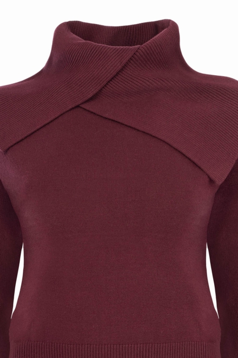 NED bordeaux dames trui | Close up