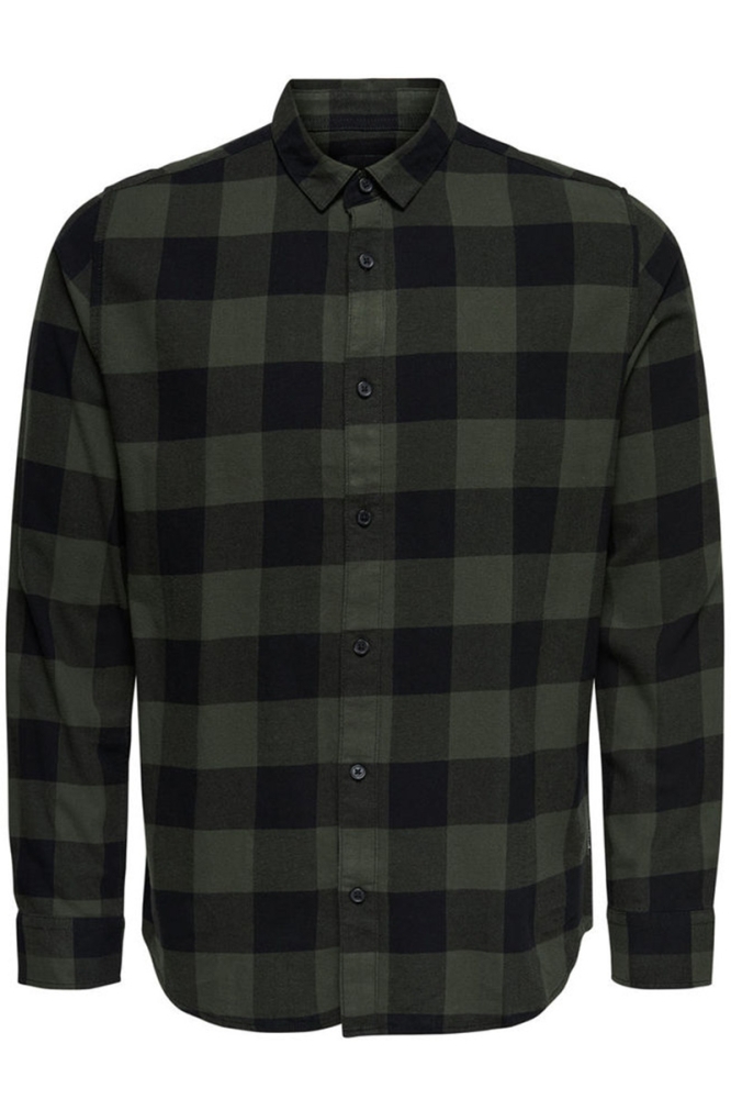 Only & Sons groene heren overhemd