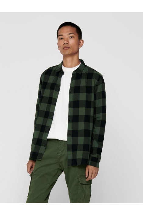Only & Sons groene heren overhemd
