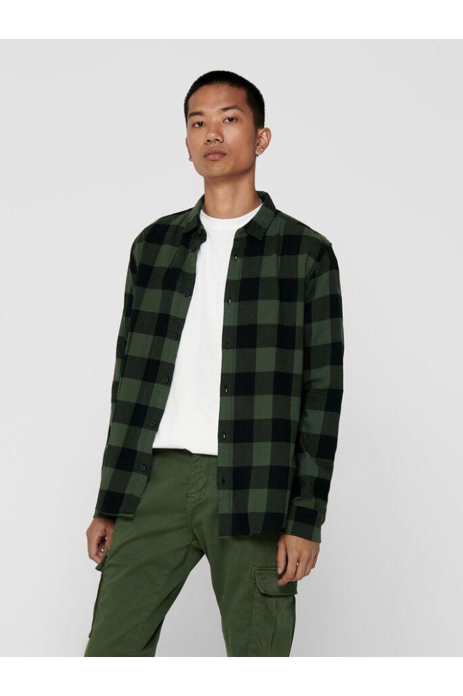 Only & Sons groene heren overhemd