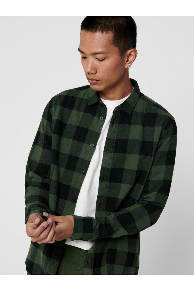 Only & Sons groene heren overhemd