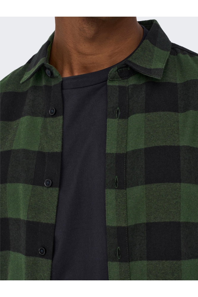Only & Sons groene heren overhemd