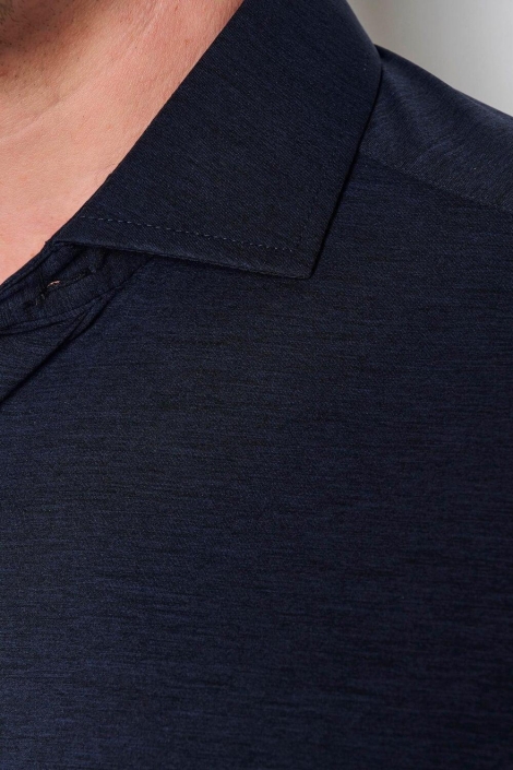 Pure H. Tico blauwe heren overhemd | Close up