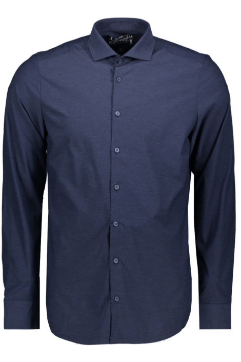 Pure H. Tico blauwe heren overhemd | Vooraanzicht