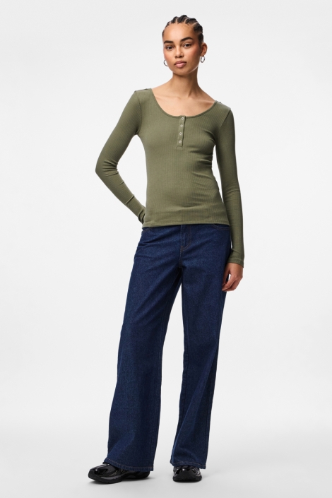 Pieces groene dames t-shirt