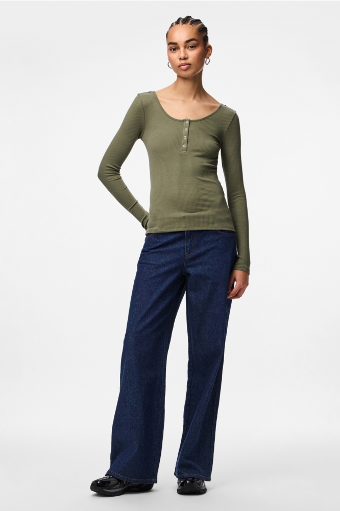 Pieces groene dames t-shirt