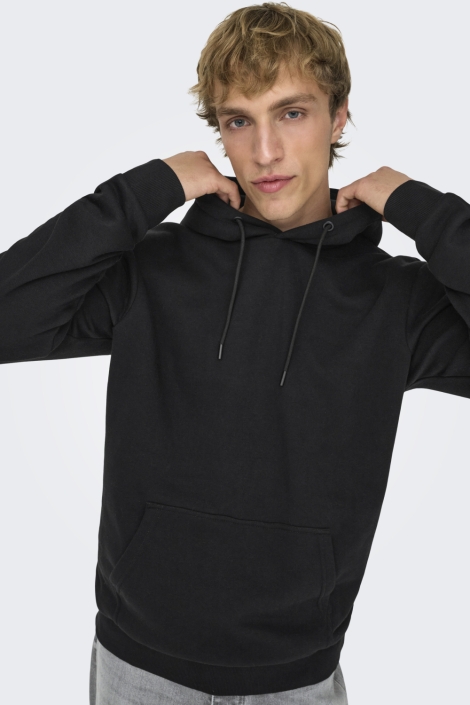 Only & Sons zwarte heren sweater | Close up