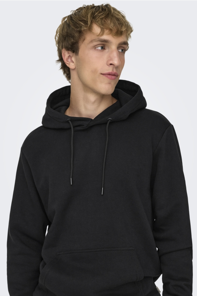 Only & Sons zwarte heren sweater | Close up