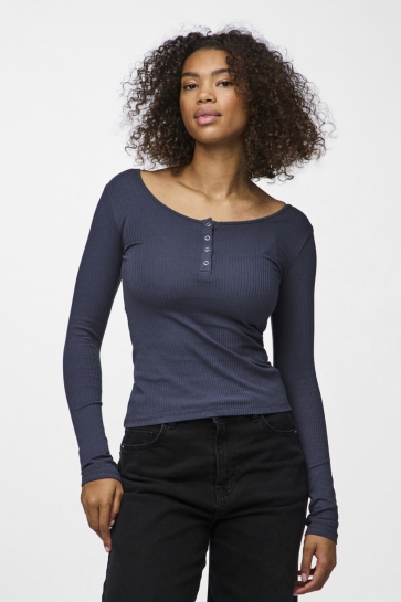 Pieces pckitte ls top noos bc Blauw