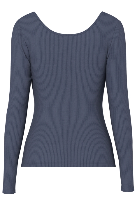 Pieces blauwe dames t-shirt | Achteraanzicht