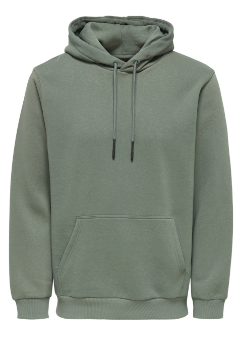 Only & Sons groene heren sweater | Vooraanzicht