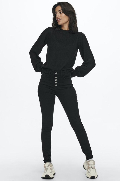 Jacqueline de Yong zwarte dames trui | Model