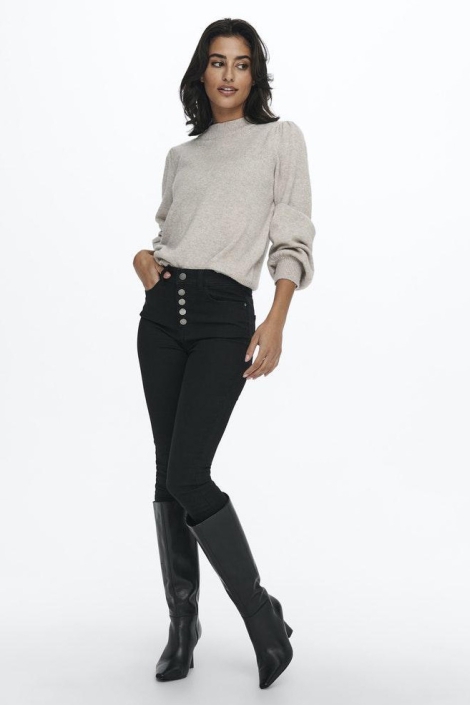 Jacqueline de Yong beige dames trui | Model