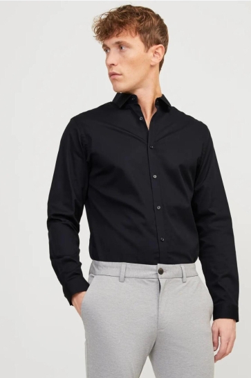 Jack & Jones jprblacardiff shirt l/s noos Zwart