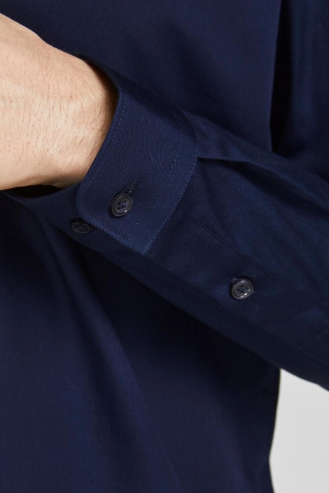 Jack & Jones blauwe heren overhemd | Close up