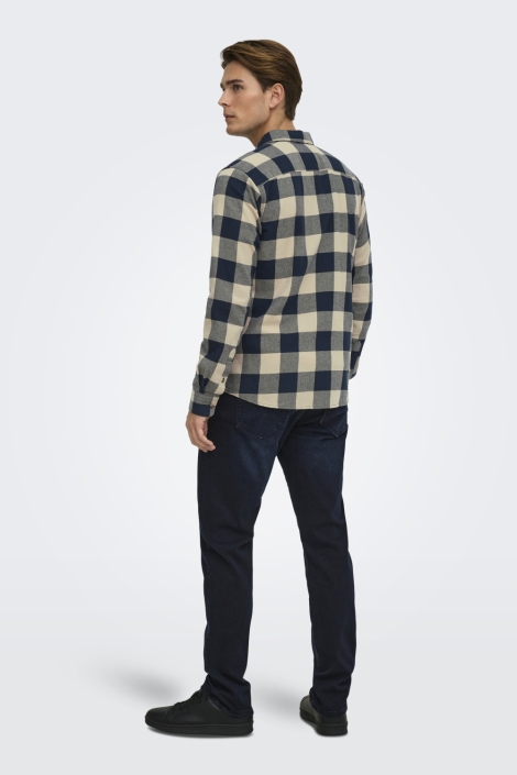 Only & Sons blauwe heren overhemd