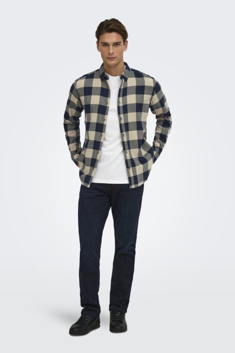 Only & Sons blauwe heren overhemd