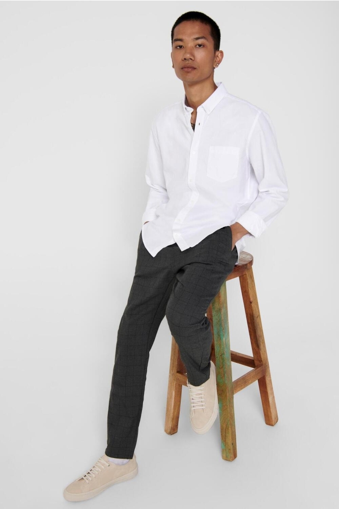 Only & Sons witte heren overhemd | Model