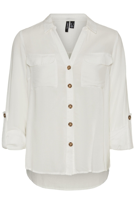 Vero Moda ecru dames blouse | Vooraanzicht