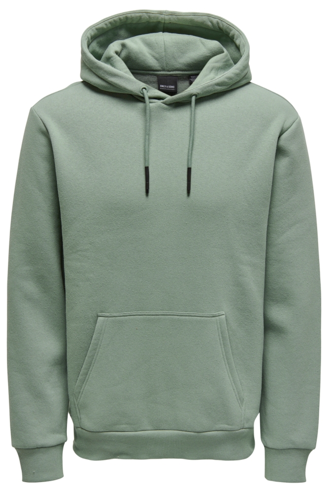 Only & Sons groene heren sweater | Model vooraanzicht