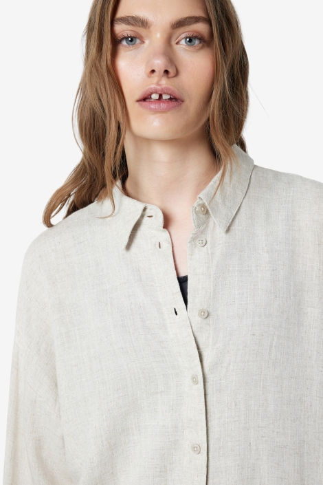 Noisy may beige dames blouse | Close up