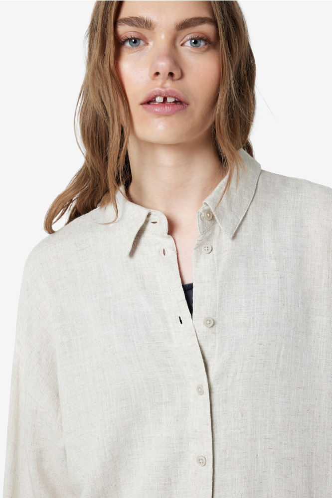 Noisy may beige dames blouse | Close up