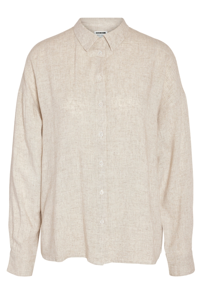 Noisy may beige dames blouse | Vooraanzicht