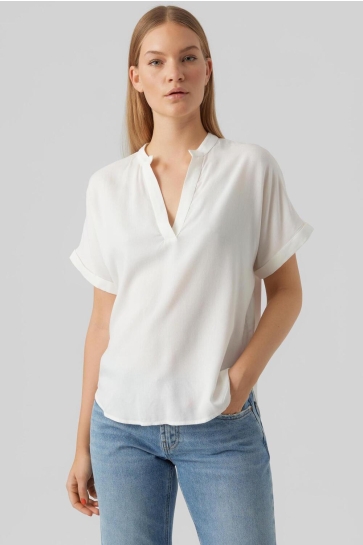 VERO MODA Vmpia SS Wide Top Noos - T-shirt Donna Manica Corta, Vestibilità Ampia, Comoda, Colore Unito