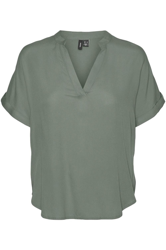 Vero Moda groene dames t-shirt | Vooraanzicht
