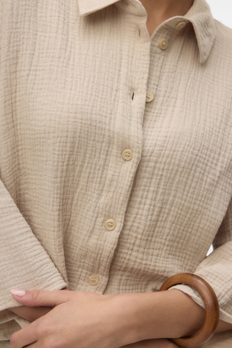 Vero Moda ecru dames blouse | Close up