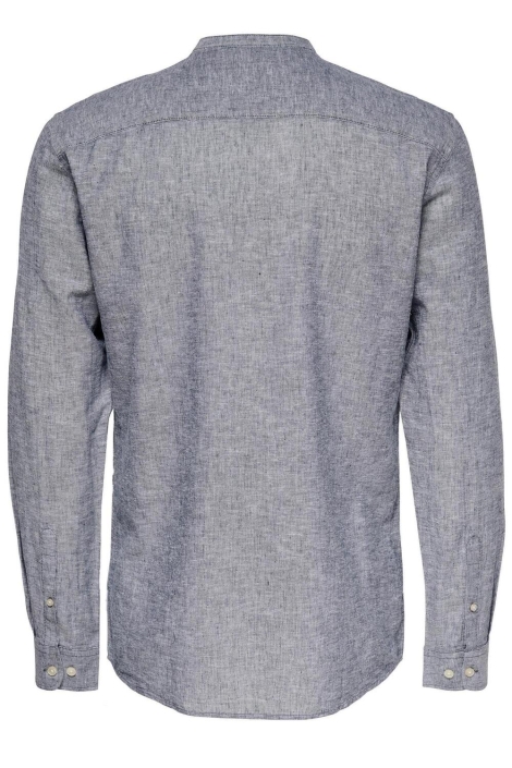 Only & Sons blauwe heren overhemd | Achteraanzicht