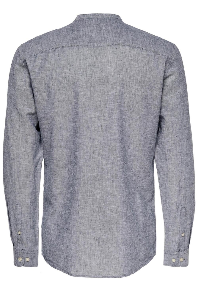 Only & Sons blauwe heren overhemd | Achteraanzicht