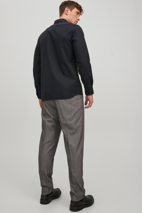 Jack & Jones zwarte heren overhemd | Model achteraanzicht