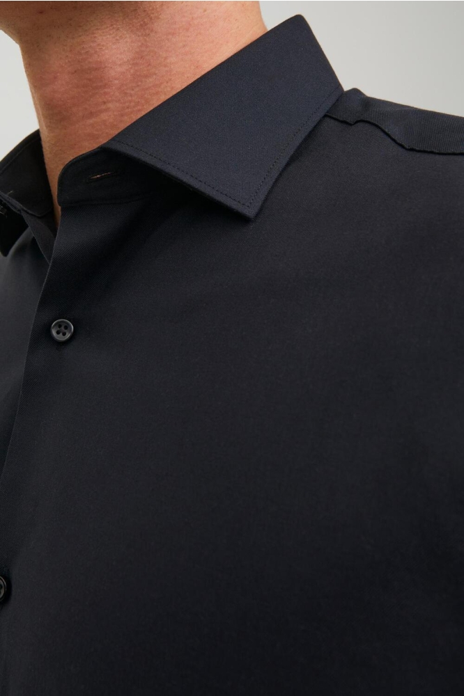 Jack & Jones zwarte heren overhemd | Close up