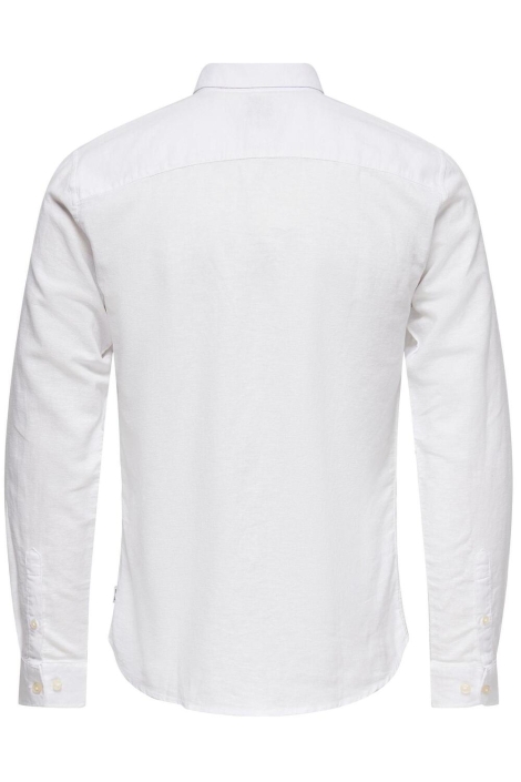 Only & Sons witte heren overhemd | Achteraanzicht
