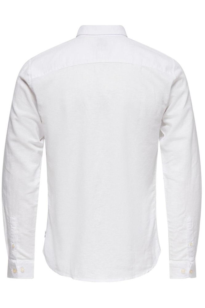 Only & Sons witte heren overhemd | Achteraanzicht
