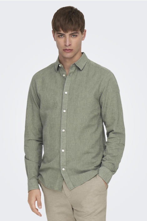 Only & Sons groene heren overhemd | Model