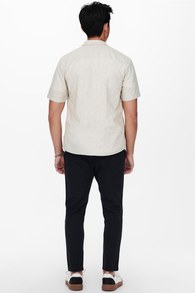 Only & Sons beige heren overhemd | Model