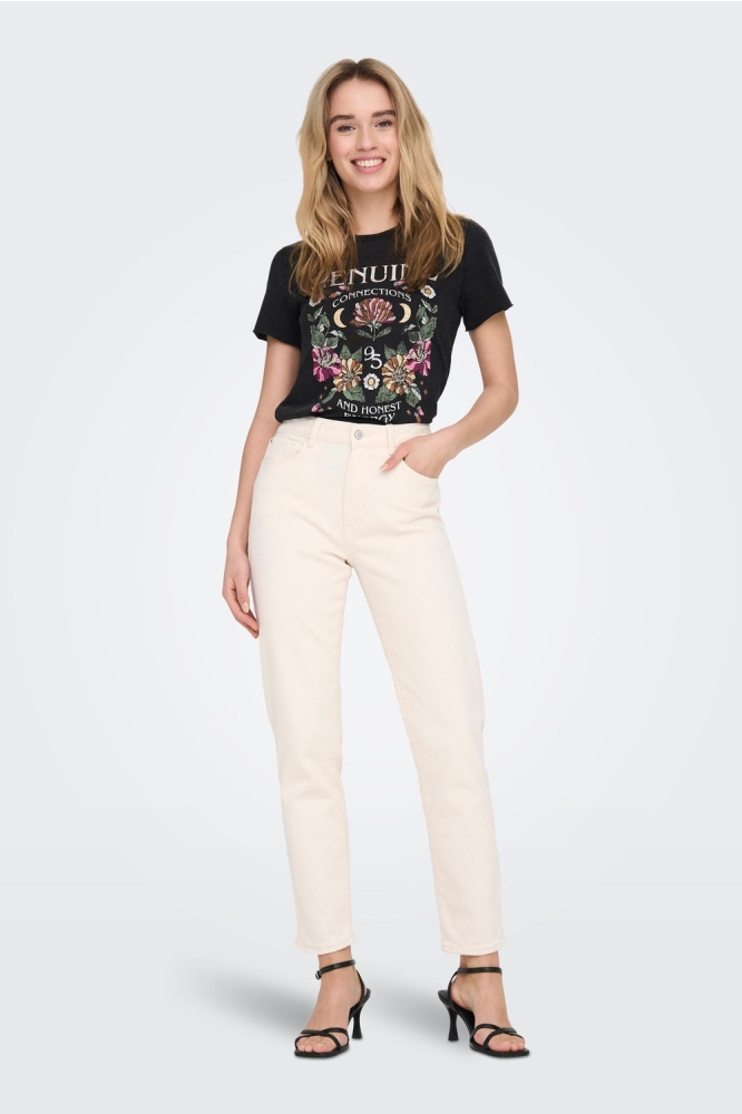 Only zwarte dames t-shirt | Model