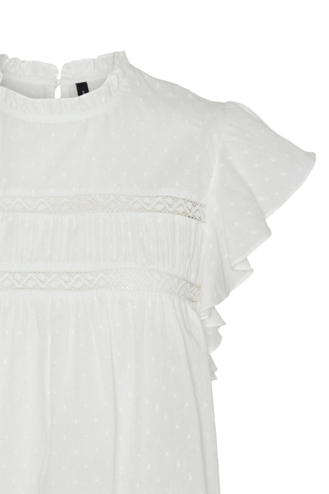 Vero Moda ecru dames t-shirt | Close up