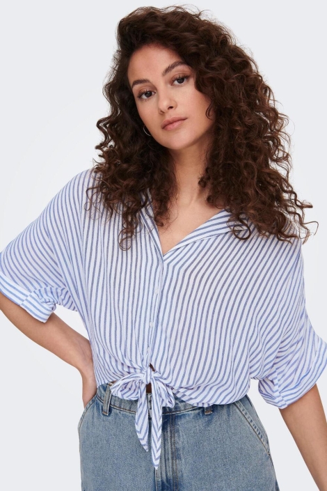 Only blauwe dames blouse