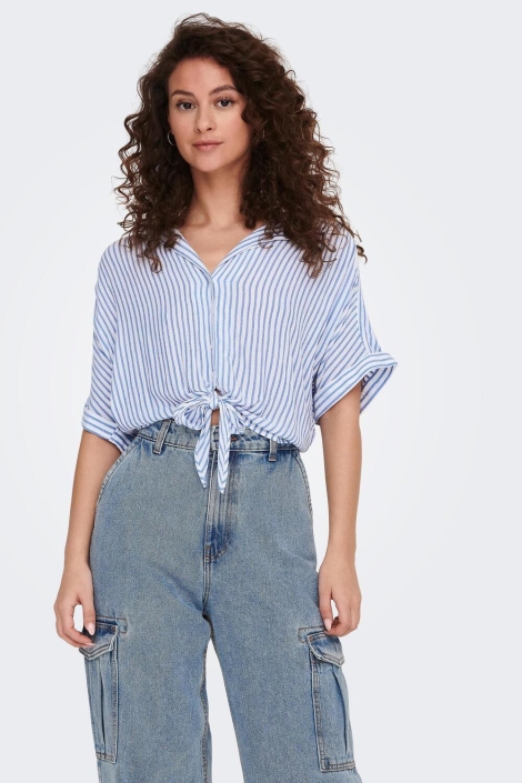 Only blauwe dames blouse
