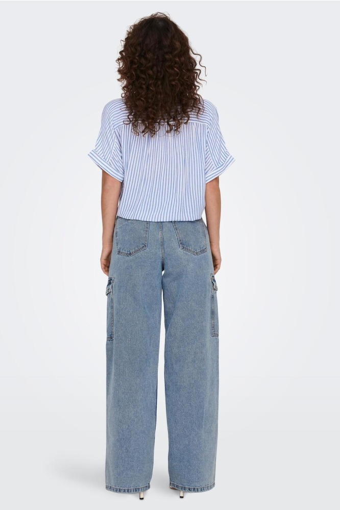 Only blauwe dames blouse